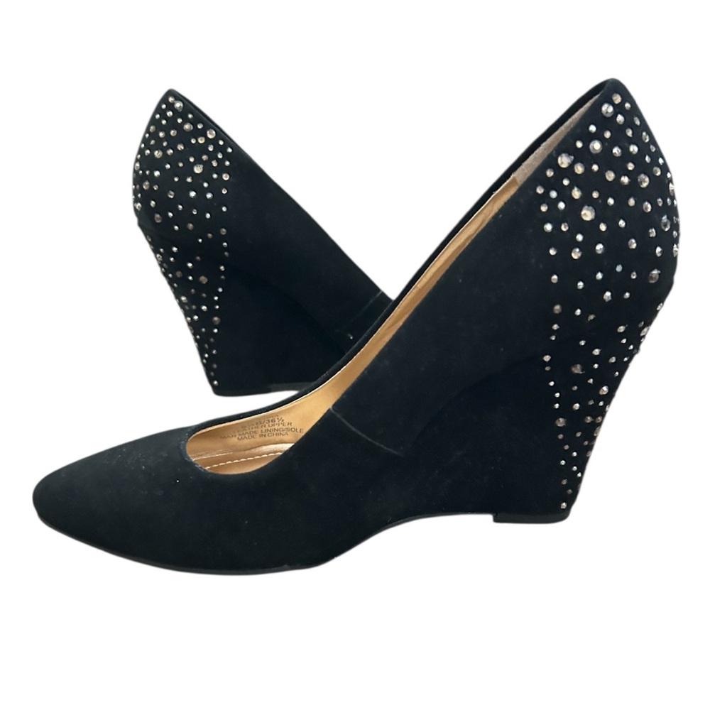 Bcbgeneration Black Wedges With Rhinestone Accents - image 2